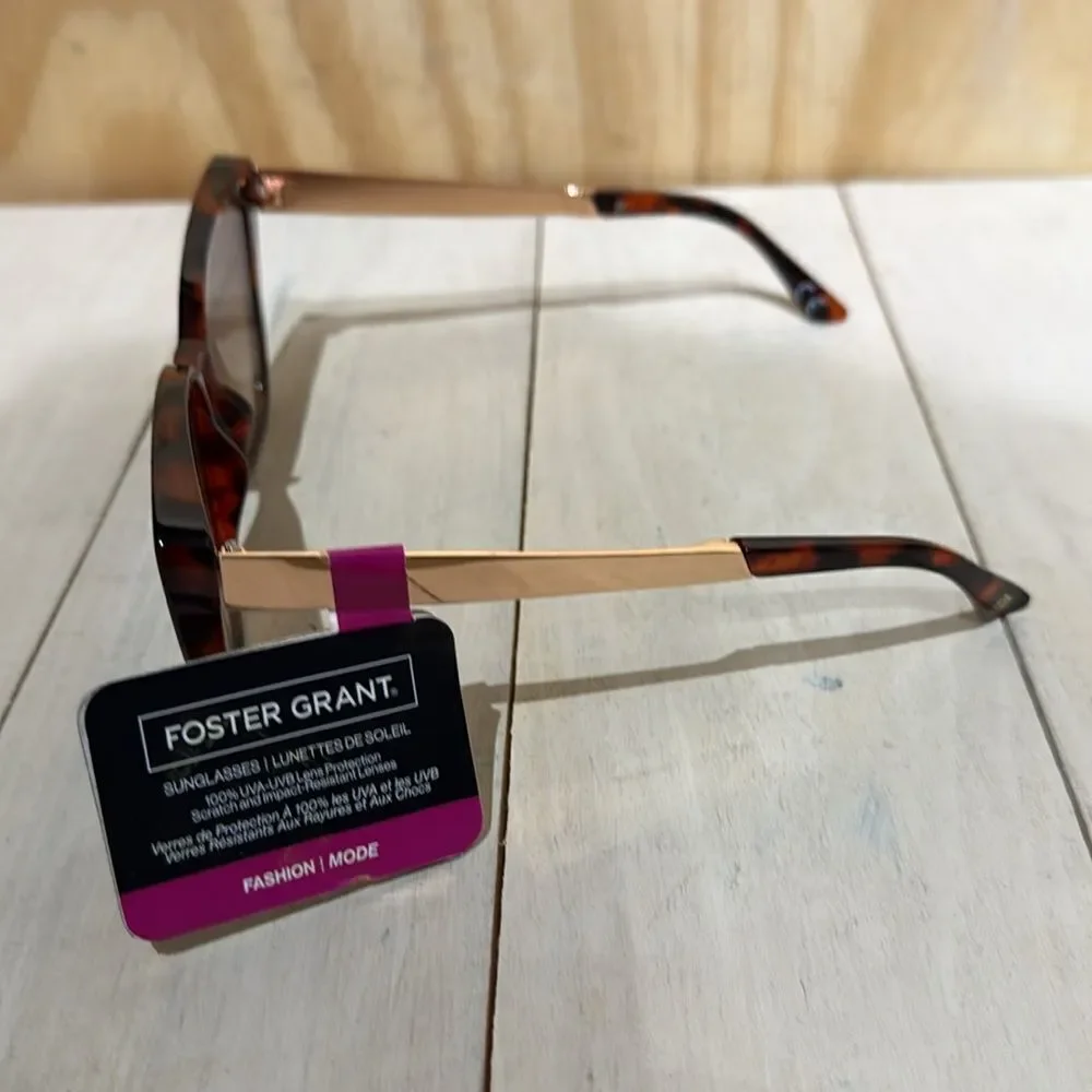 Foster Grant Cat Eye Sunglasses KG 20 06 TRT  Embedded Browns Tort Brand New